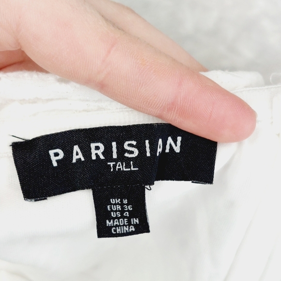 Parisian Broderie Off-shoulder Flared Sleeve Flare Mini dress in white P6514 - Picture 7 of 9